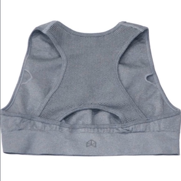 RAWGEAR 3-count Pullover Logo Razorback Sports Bra in Heather Gray, Medium. NWT! - Picture 4 of 4
